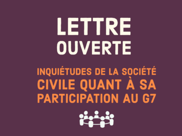 Photo couverture Lettre ouverte à Emmanuel Macron : Inquiétudes de la société civile quant à sa participation au G7