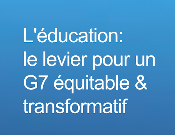 Photo couverture Dirigeants du G7 : il n'y aura pas de réduction des inégalités sans éducation !