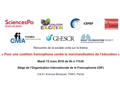 Photo couverture Rencontre de la société civile contre la marchandisation de l'éducation 